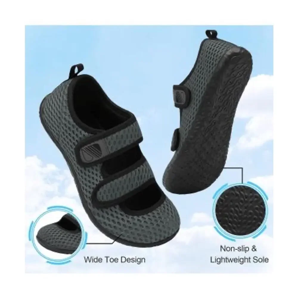 Unisex Slippers Lightweight Walking Shoes Adjustable Wide Water Shoes